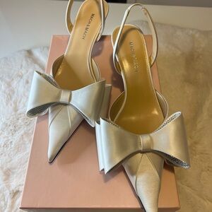 Mach & Mach Women's Silver Bow Heels
